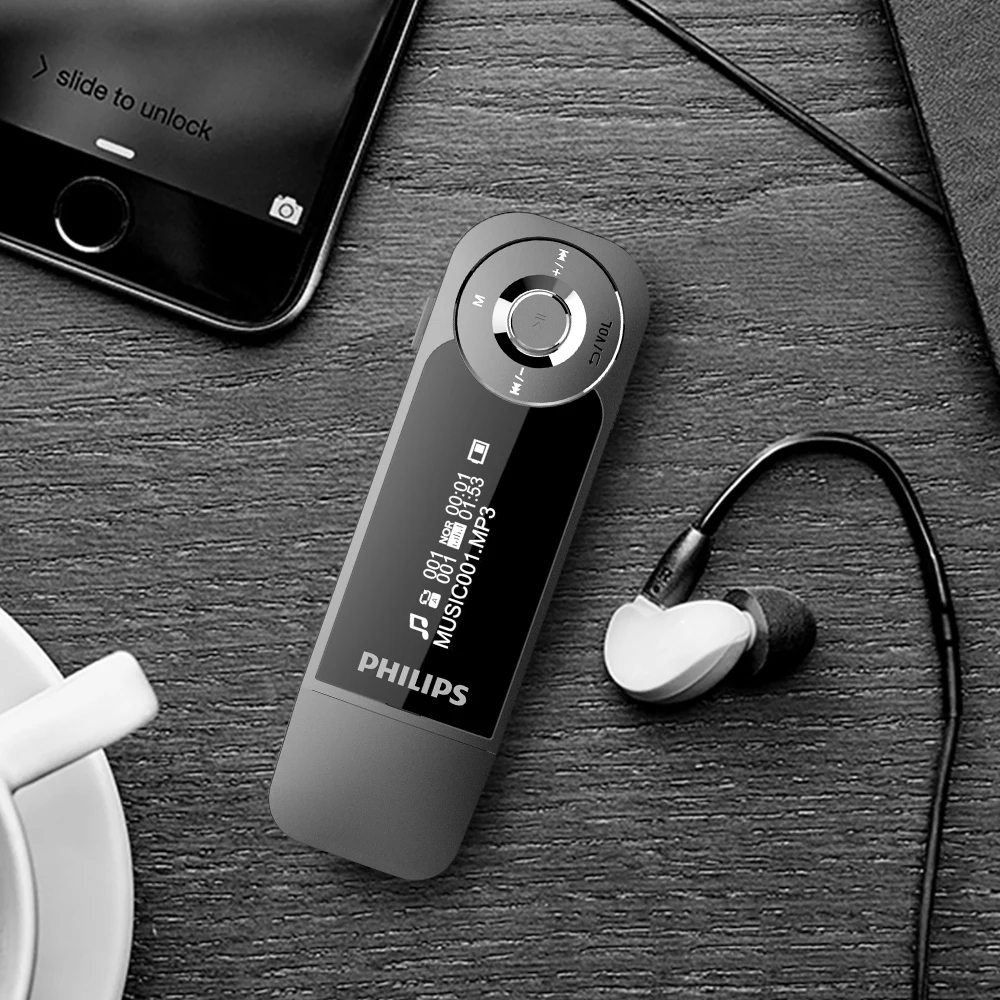 Philips оригинальный 8 Гб мини музыкальный MP3 плеер USB студенческий Спорт Бег с