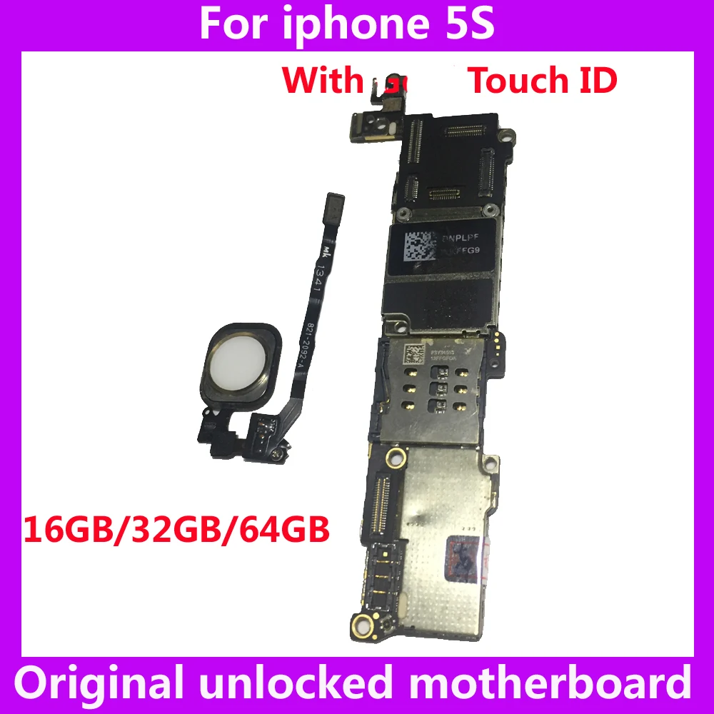 Материнская плата для iphone 5 S с/без Touch ID Заводская разблокированная материнская IOS