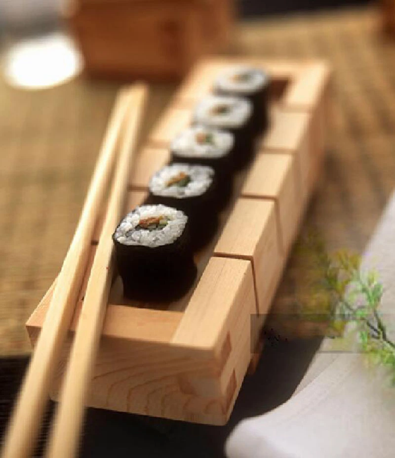Набор для приготовления суши деревянная форма риса японский рулон еды Onigiri формы