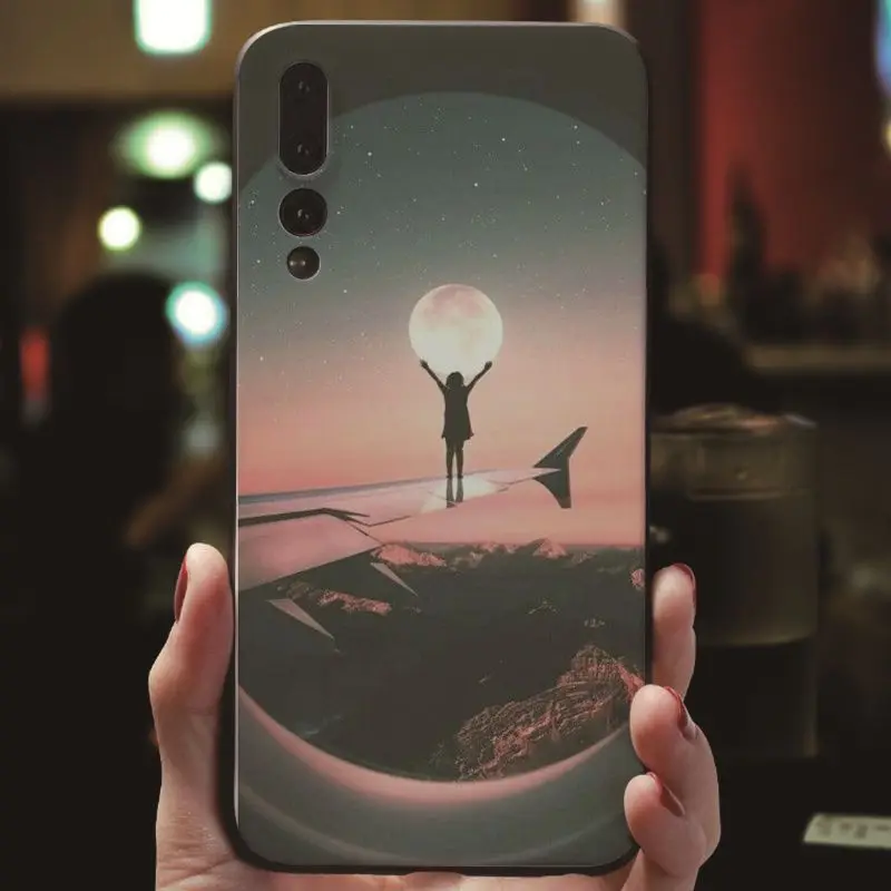 MaiYaCa, розовая карта мира, черный мягкий чехол для телефона iPhone 7, 8, Xr, XS Max, чехол для huawei P9, P10, P20, P20pro, honor 9, 10, V9, V10