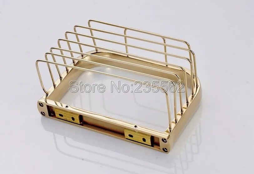 Золотистый однотонный латунный держатель для туалетной бумаги в европейском