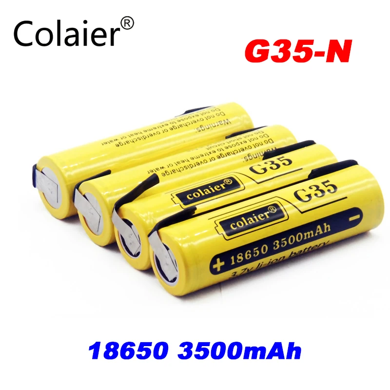 2 шт. Colaier 18650 3500 мАч G35-N 3 7 В литий-ионная аккумуляторная батарея 20A литиевая с