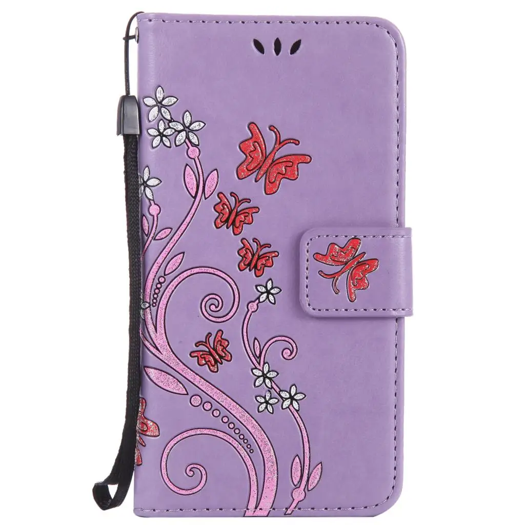 Purple Чехол с бабочкой для sony Xperia X F 5121 5122, цветочный кожаный флип-чехол, кошелек, чехол для телефона sony XperiaX F5122 F5121, чехол для телефона - Цвет: Purple