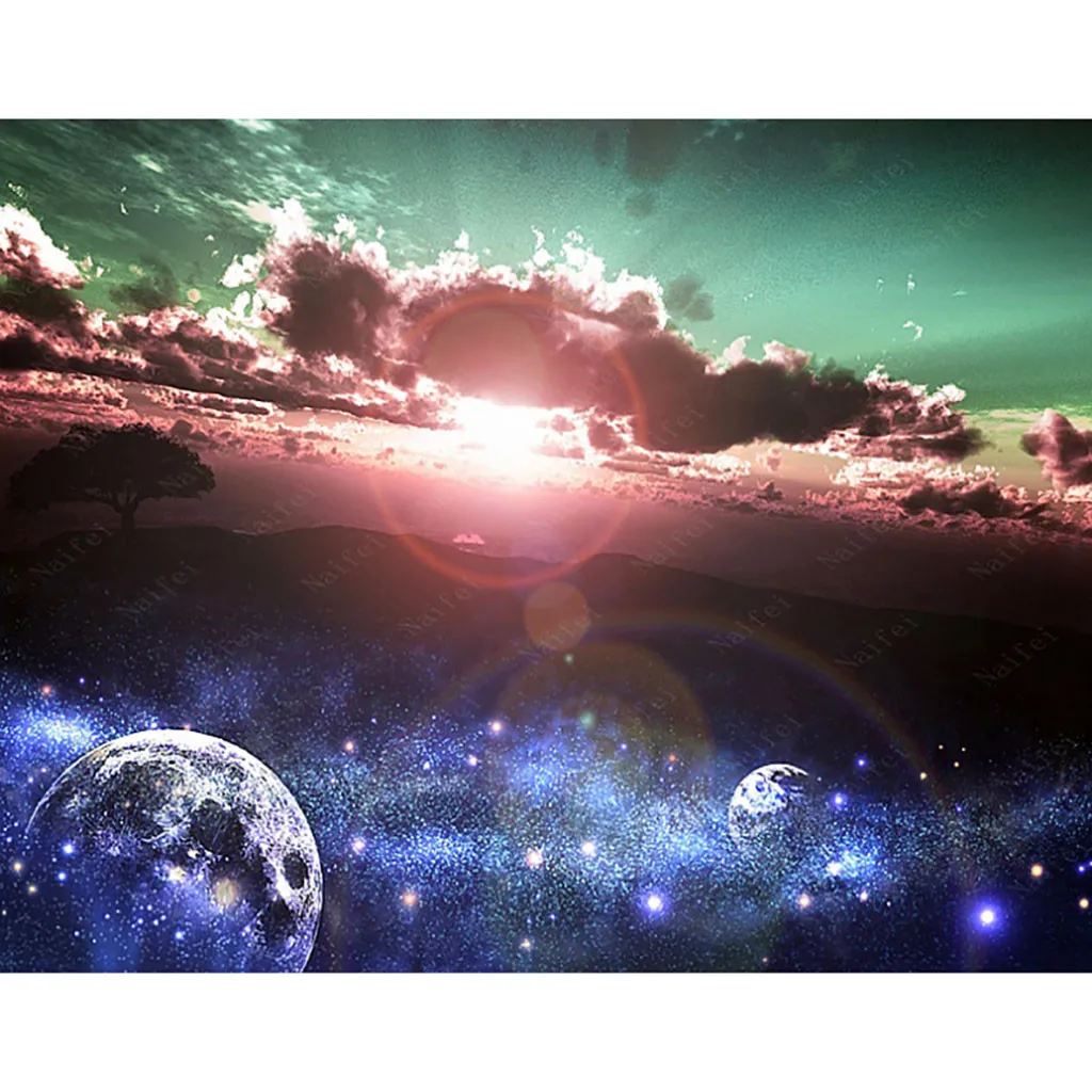 Постер 5D Вышивка Стразы наклеенная алмазная живопись своими руками картины