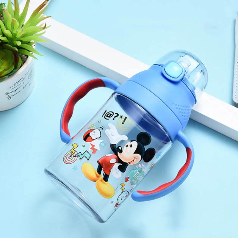 P Disney 500 мл дети пресс соломы стакана воды для маленьких мальчиков и девочек Малыш ручка герметичность пластиковый стакан флип Сопротивление падения чайник - Цвет: P