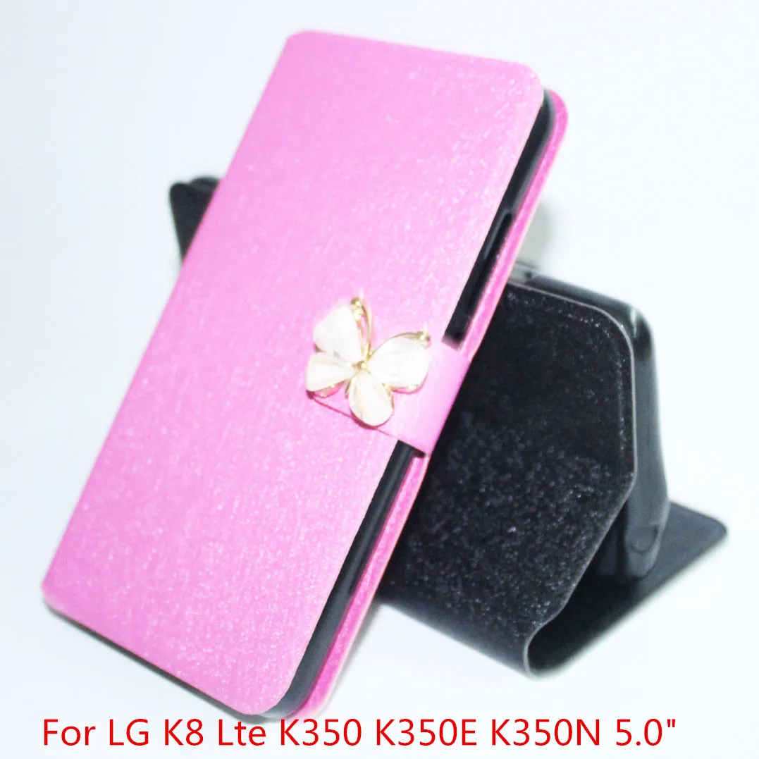 Для LG K8 случае роскошный кожаный чехол для LTE K350 K350E K350N 5.0 &quotK 8 4 г флип защитный