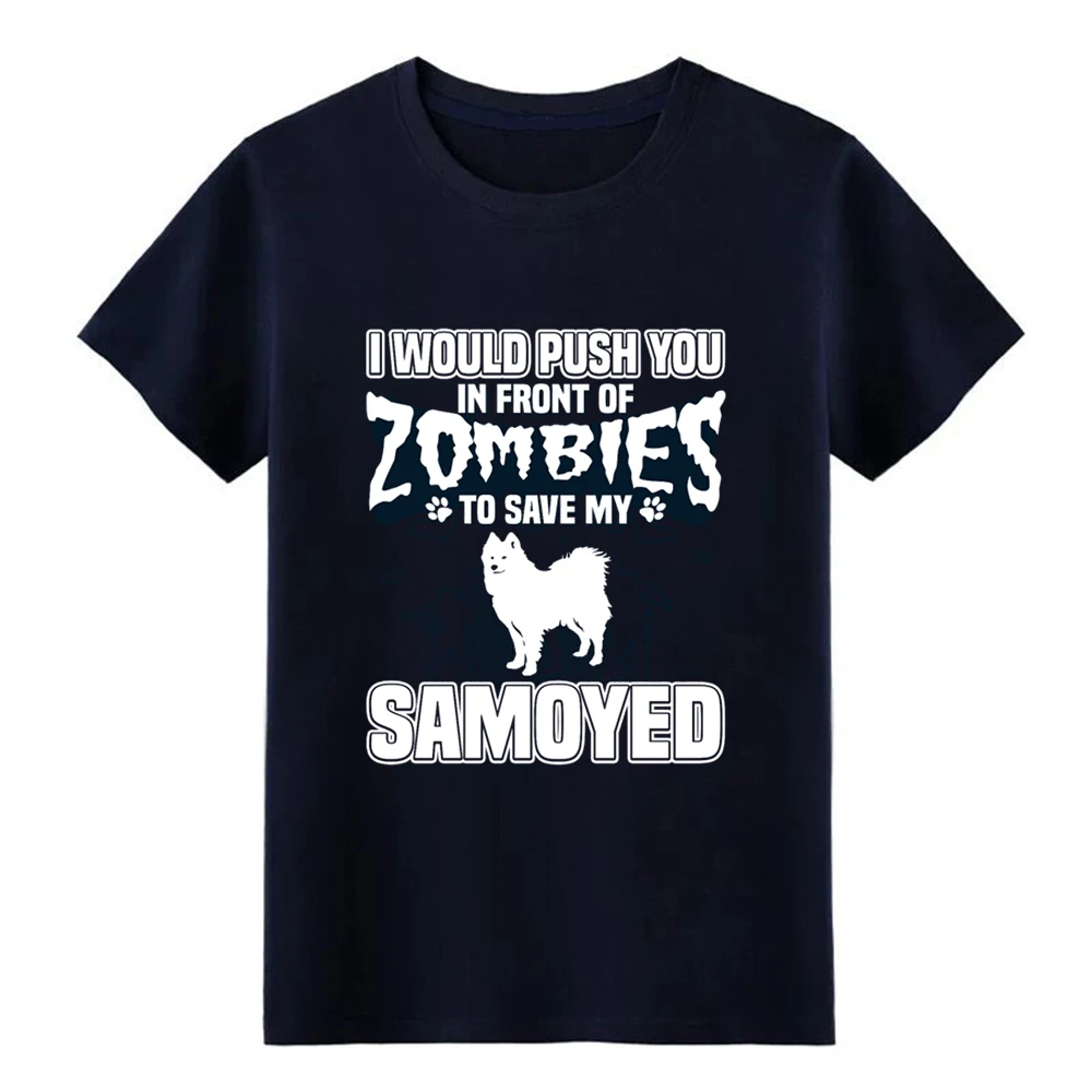 Мужская футболка Samoyed дизайнерская хлопковая формальная с круглым воротником и