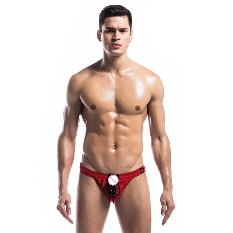 Сексуальное мужское нижнее белье с завязками стринги эротическое открытое