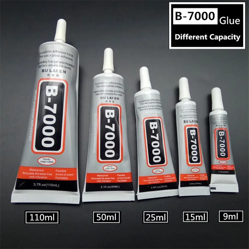 2pcs b 7000 25ml liquid glue multipurpose adhesive make rhinestone jewelry crafts phone screen glass repair super b7000 nail gel free global shipping
