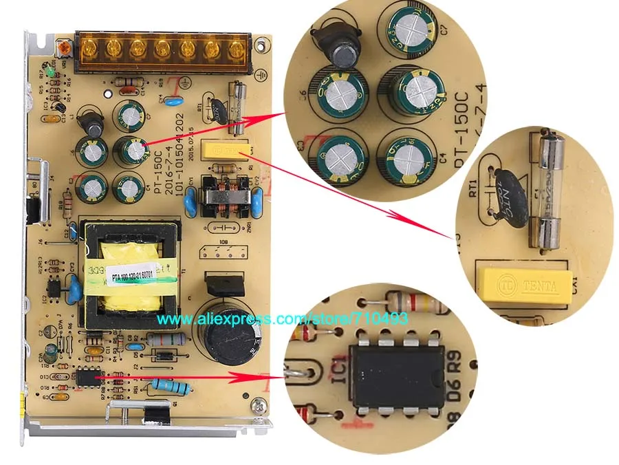 Высокое качество 12 V 8.3A 100W LED Импульсный источник питания AC 110/220V к DC led