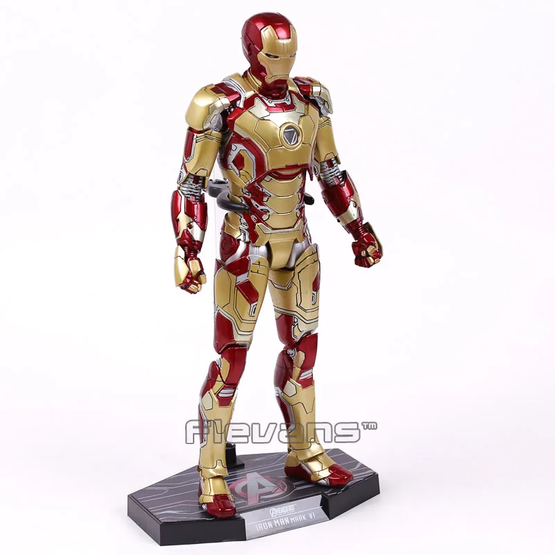 Горячие игрушки Marvel Железный человек Mark XLII MK 42 со светодиодный светильник 1/6 Масштаб ПВХ фигурка Коллекционная модель игрушки