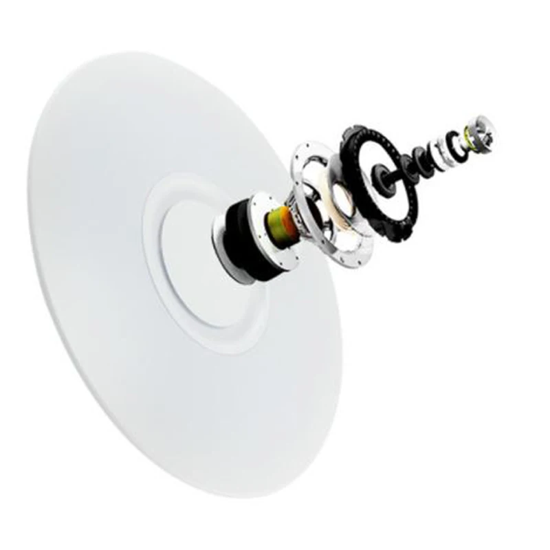 Приложение пульт дистанционного управления Управление RGB Bluetooth Цвет сменный светодиодный музыкальный Spaeker потолочные светильники Акриловые затемнения светодиодные лампы 110V 220V Спальня