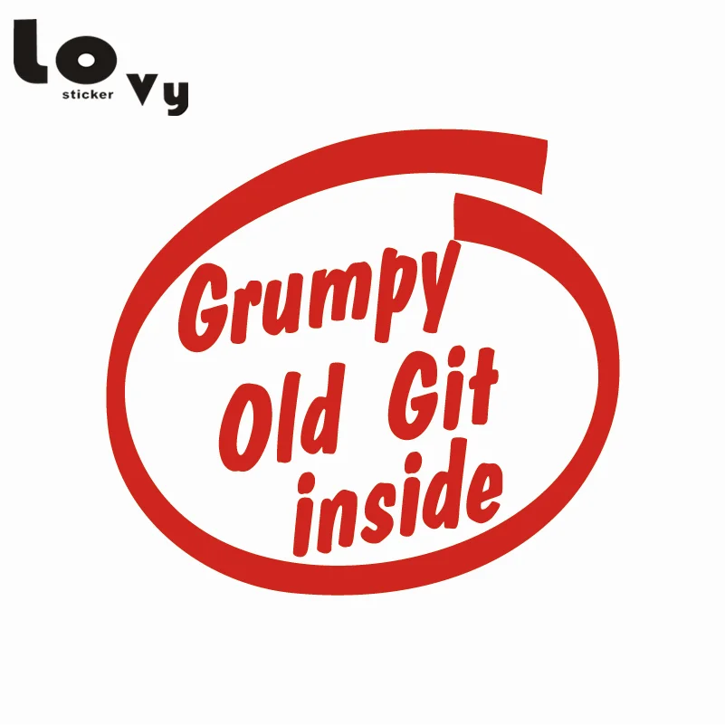 GRUMPY OLD GIT внутри забавная наклейка для автомобилей Новинка Шутка Автомобильная