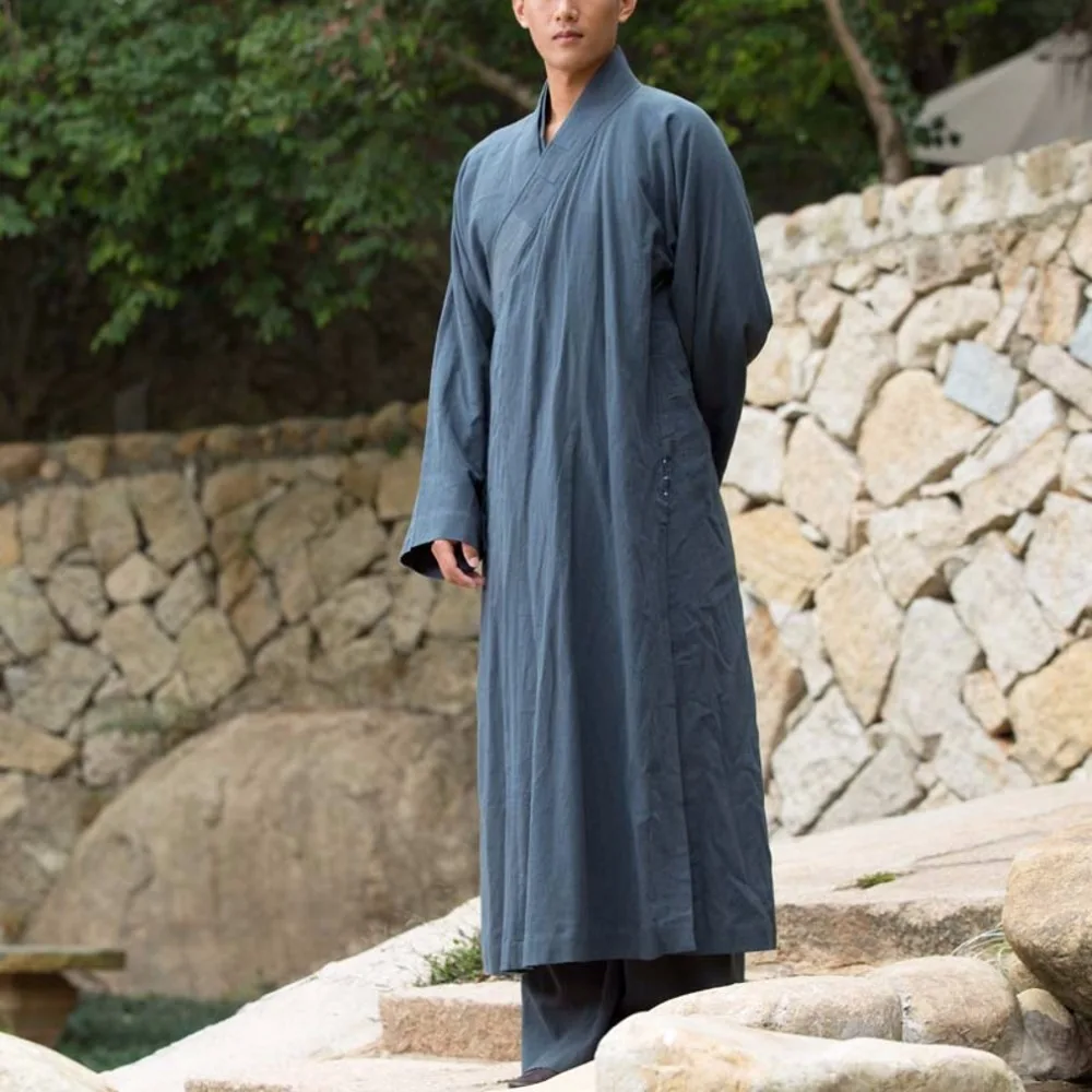 ZanYing Traditional Buddhist Meditation Monk Robe Grey Summer ZYS62 | Тематическая одежда и униформа