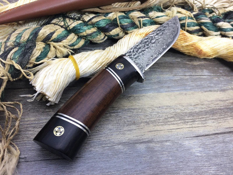 Новейший дамасский охотничий нож Дарт Вейдер импортное лезвие из дамасской