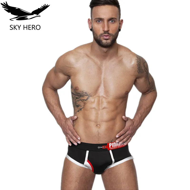 Трусы мужские с бандажом хлопковые брифы нижнее белье пикантные Трусы-слипы