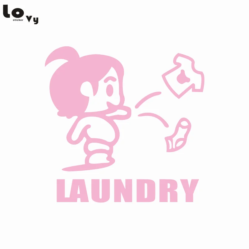 Прачечная Бесплатные наклейки на стену мультфильм эскизная мебель украшения
