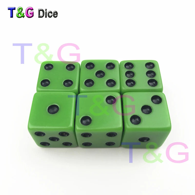 Красочные T& G игральная кость 16 мм шестигранники/D6 Стандартный точки 6 шт./компл. для Bar/ролевые игры/Аксессуары для настольной игры