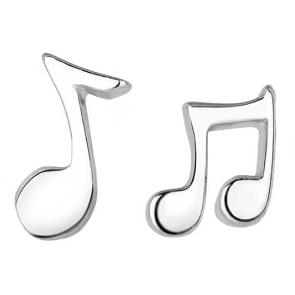 Модные Серьги Brincos модные милые серьги-гвоздики с покрытием из музыкальных нот