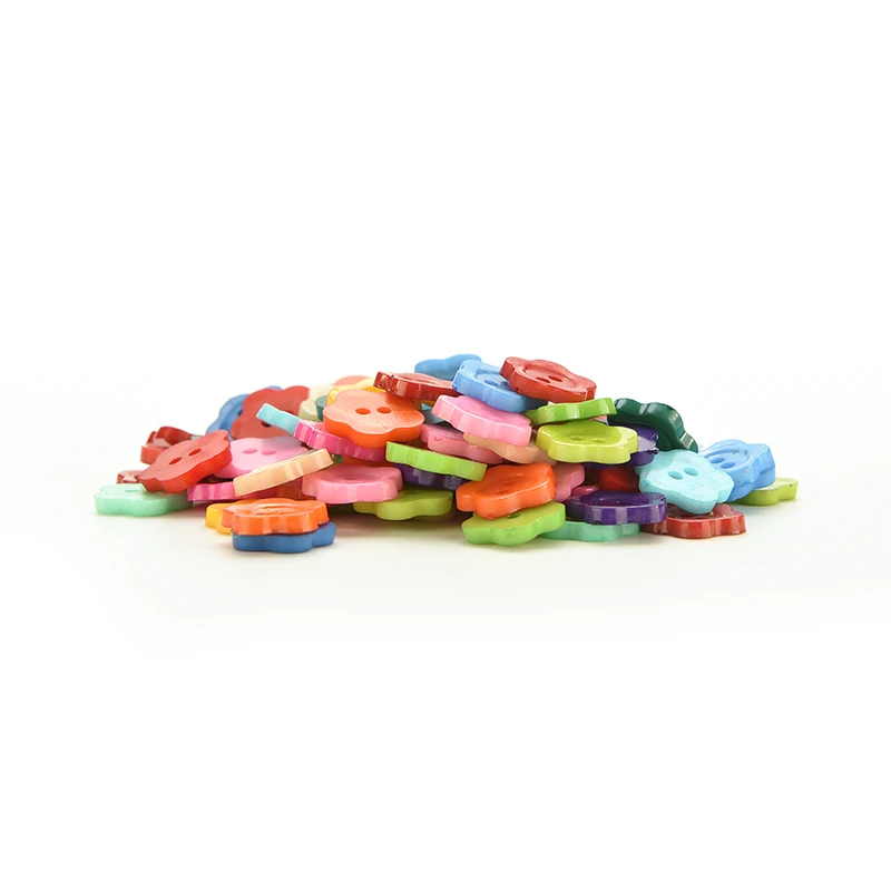 Оптовая продажа пластиковые пуговицы 100 шт./лот швейные 10 мм с 2 отверстиями