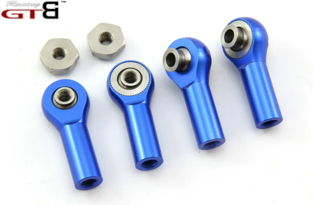 

GTBracing Aluminum Metal Losi 5ive -t Rear Linkage Pull Rod Ball Head Kit (4pcs) Silver/Blue
