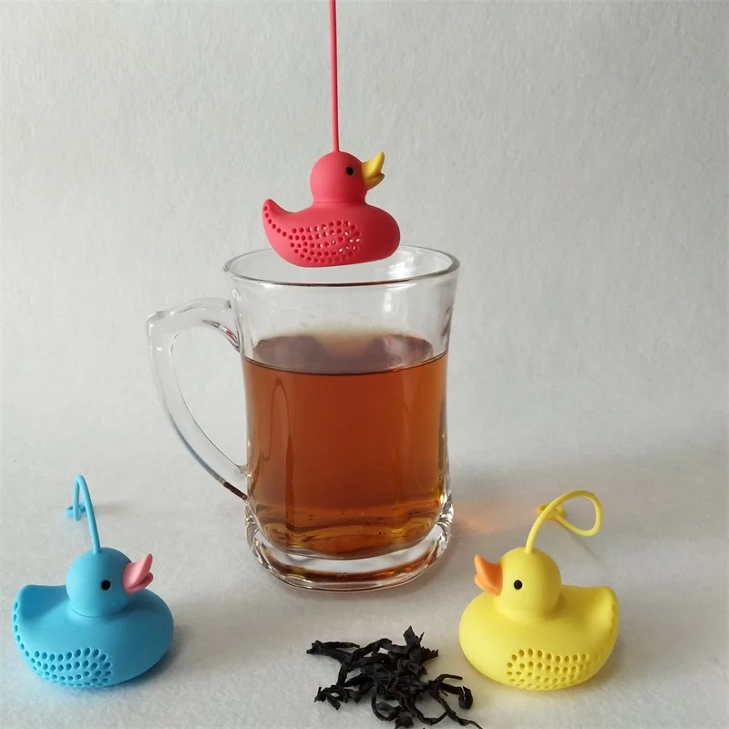 Маленькая желтая утка силиконовый Чай Infuser Фильтр|Ситечки для заваривания чая| |