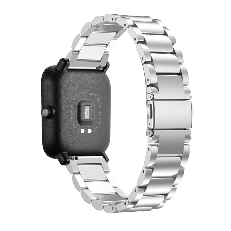 20 мм браслет для Amazfit ремень стальной Xiaomi Huami Bip Youth Смарт-часы ремешок