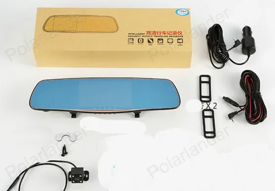 Новинка 2016 модный Автомобильный видеорегистратор с двумя объективами 5 дюймов g