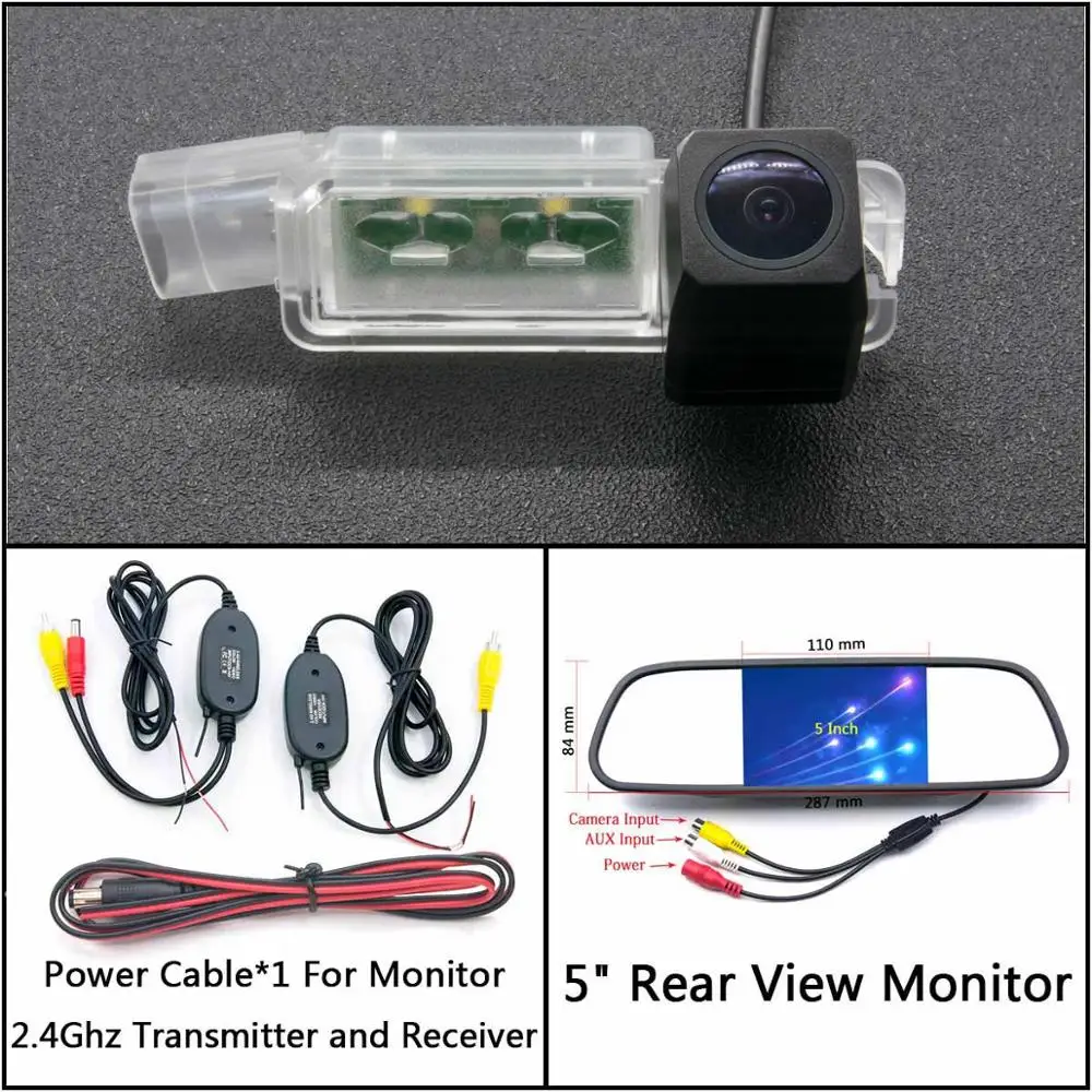 C Wireless 5 inch M Full HD резервная камера заднего вида для Volkswagen VW golf 5 golf V golf MK5 golf 7 golf 6 Passat CC Автостоянка ЖК-зеркало монитор - Название цвета: C Wireless 5 inch M