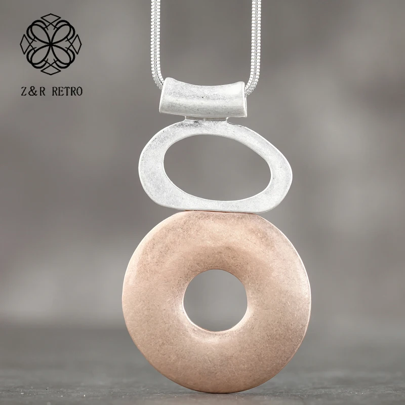 Цепочка из цинкового сплава с кулоном и ожерельем Модная бижутерия длинная