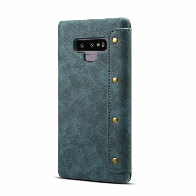 Винтажный чехол бумажник для Samsung Galaxy Note 9 с карманом денег и слотами карт