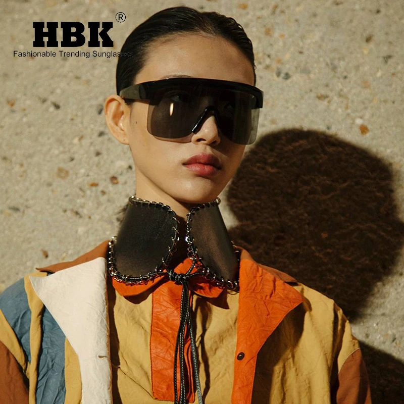 Солнцезащитные очки HBK в большой оправе квадратные градиентные оттенки
