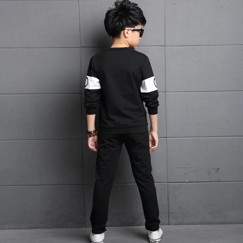 2019 New fashion long sleeve letter t-shirt+pants 2pcs children boys sports suit outfits teenager spring autumn clothes set | Детская