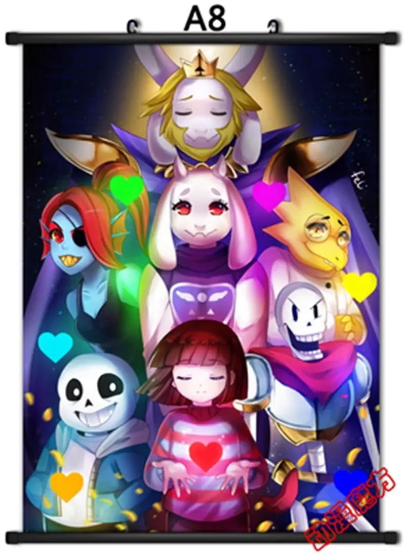 Японский аниме Undertale Sans And Papyrus домашний Декор настенный плакат прокрутка 60*90 см #1 |