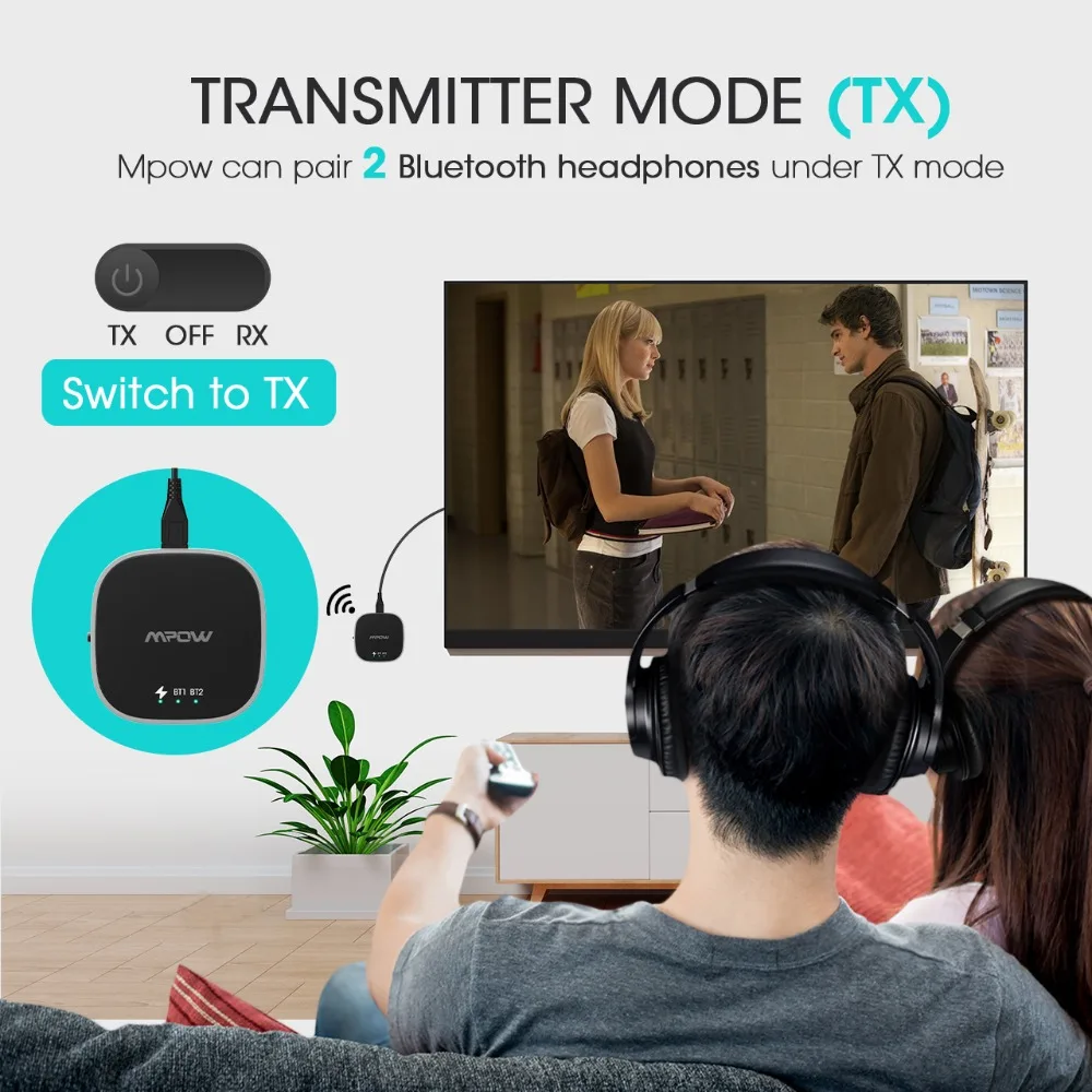 Mpow беспроводной адаптер Bluetooth 5 0 передатчик приемник с APTX/APTX HD/APTX LL RCA цифровой