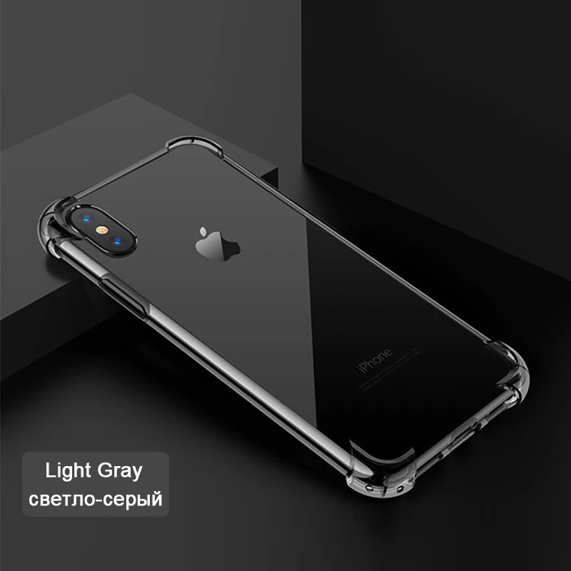Противоударный прозрачный силиконовый чехол для телефона iPhone 7 8 роскошные