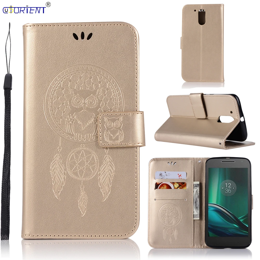 Кожаный чехол-книжка для Motorola Moto G4 Play G 4 MotoG4 чехол телефона с отделением карт XT1607