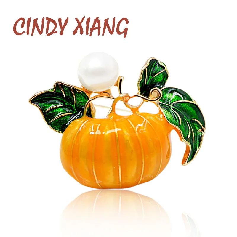 CINDY XIANG жемчужные броши в виде тыквы для женщин эмалированные булавки на Хэллоуин