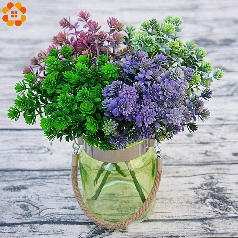 1 пучок DIY Имитация зеленого растения Лотос редкая трава искусственный цветок для