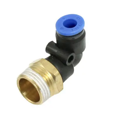 

6mm OD Tube to 16mm M Thread Pneumatic Elbow Connector Quick Fitting