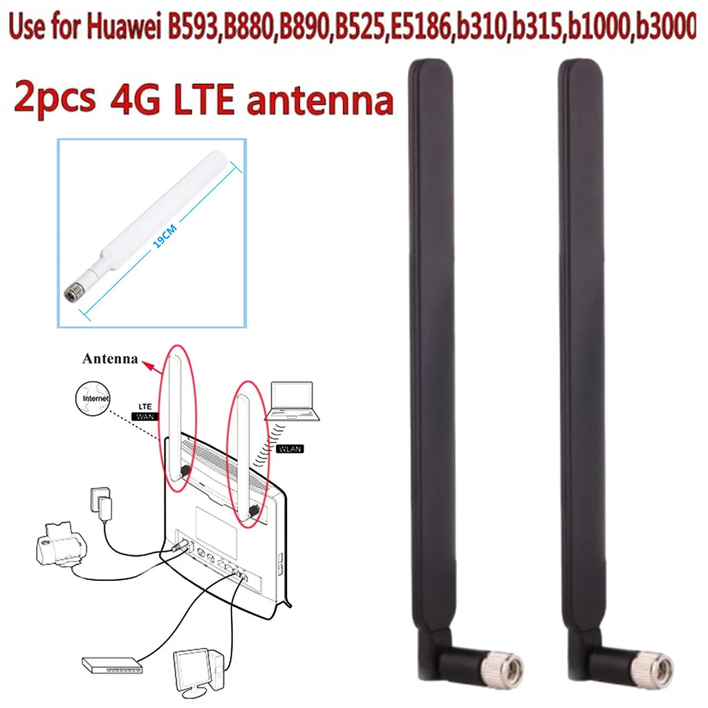 2x4G LTE внешняя антенна SMA разъем подходит для Huawei B593S 850 B880 B890 B310 5 28|Модули умного