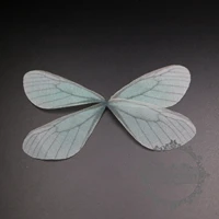 Green 8 см белый, зеленый, синий, розовый марлевые печатные крылья бабочки DIY принадлежности для сережек фурнитура 1800250 - Окраска металла: Green