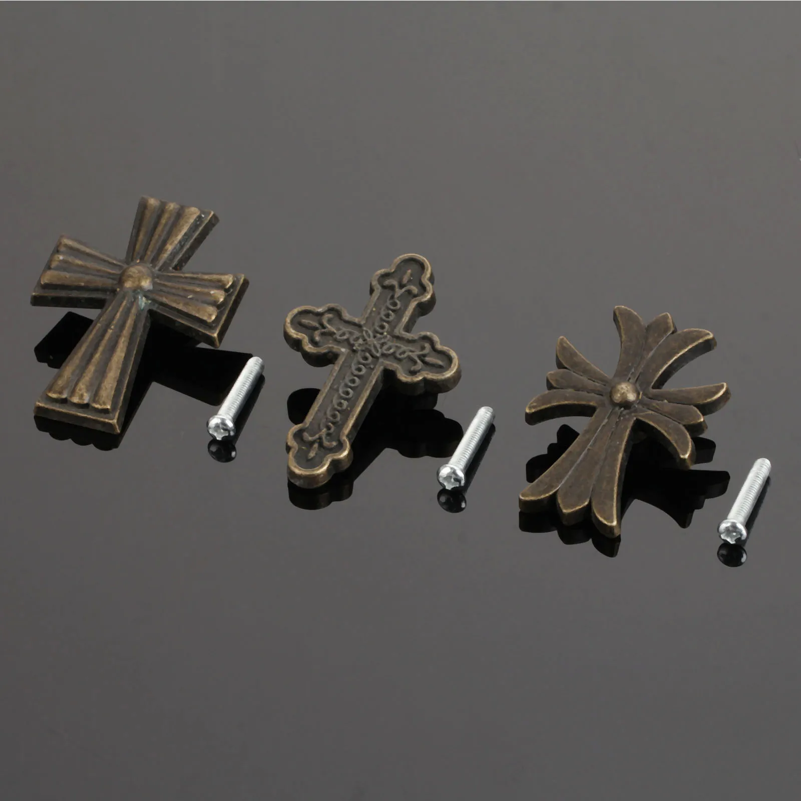 1 шт. мебель обрабатывает антикварную бронзу поперечный шкаф для дверей шкафа