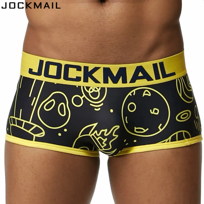 JOCKMAIL, фирменное Мужское нижнее белье, боксеры, шорты, сексуальные мужские трусы, трусы, calzoncillos hombre, боксеры marca cuecas, боксеры, Гей Нижнее белье