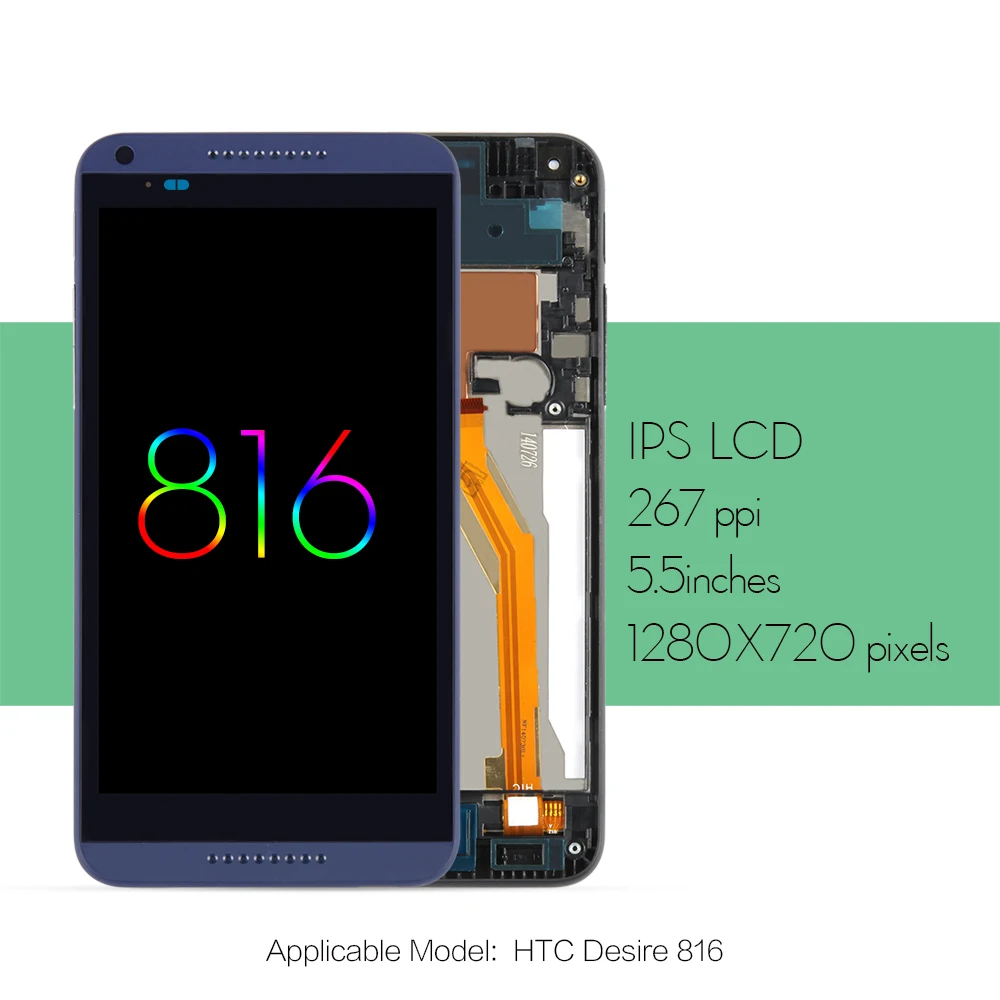 Протестированный 5 ''дисплей для htc Desire 816 сенсорный ЖК-экран дигитайзер