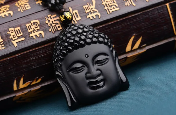 Уникальные товары Obsidian регулируемая цепочка модное ожерелье с кристаллами Sakyamuni