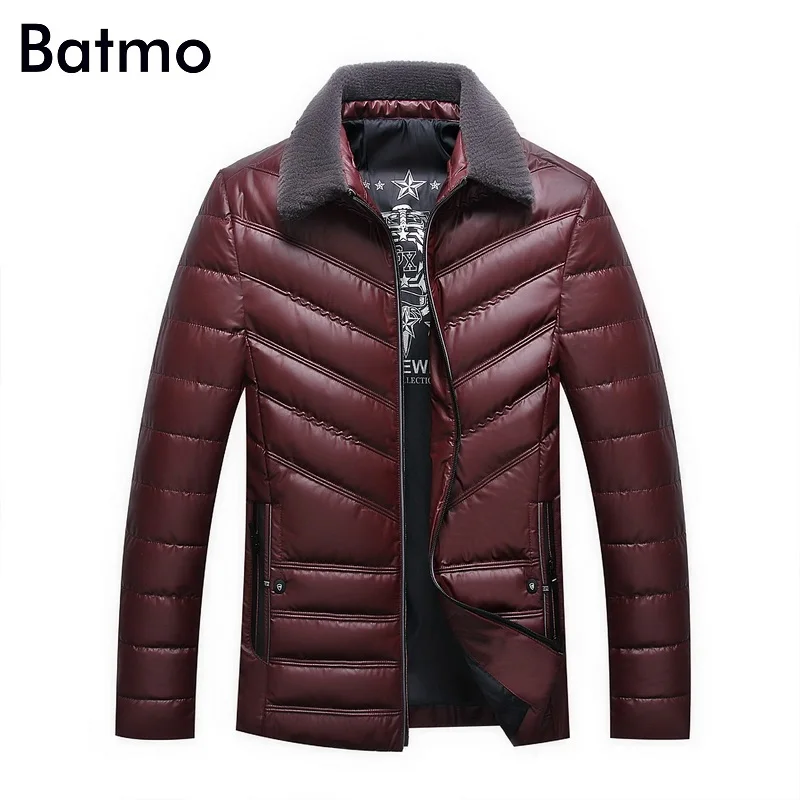 Batmo 2017 новое поступление высокое качество 90% белый пуховик для мужчин винное зимнее пальто ветрозащитное