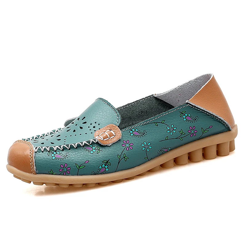 Мокасины BeckyWalk женские из натуральной кожи модные туфли на плоской подошве с