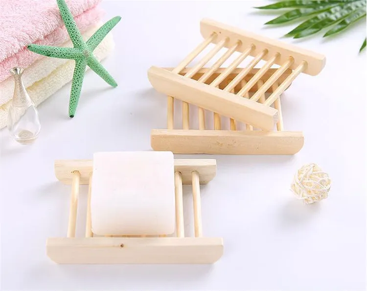 Cute Wood Soap Dish Tray Holder Soap Holder Bathroom Storage Shower Plate Storage Organizer