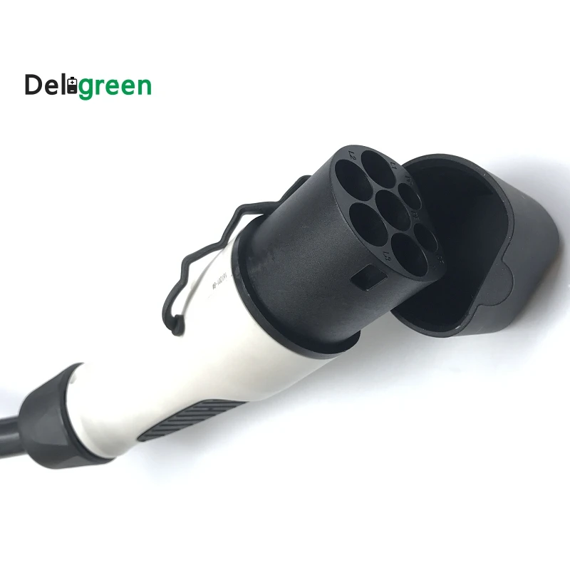 Тип 2 разъем питания 32 А боковой источник с кабелем 1 м европейский стандарт